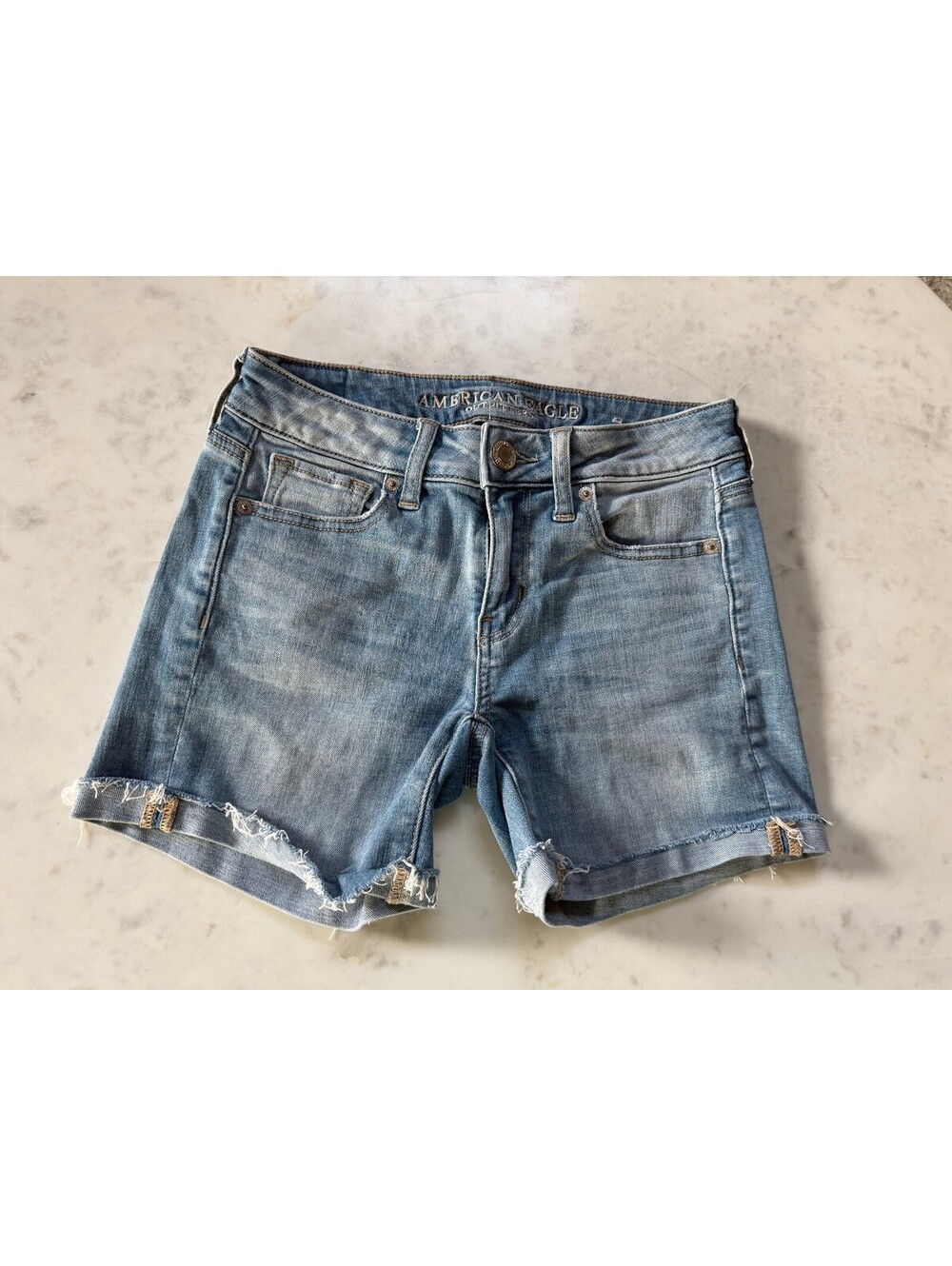 American Eagle Midi Jean Shorts - Size 0